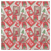 Weihnachtsfeiertag Briefmarke Muster Stoff (Muster)