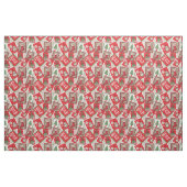 Weihnachtsfeiertag Briefmarke Muster Stoff (Fat Quarter (45,7 x 55,9 cm))