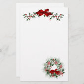 Weihnachtsfeiertag Briefpapier (Vorne/Hinten)