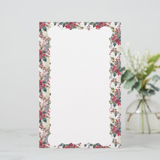 Weihnachtsfeiertag Briefpapier (Stehend Vorderseite)