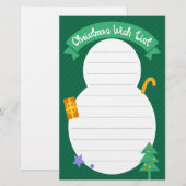 Weihnachtsfeiertag Briefpapier (Vorne/Hinten)