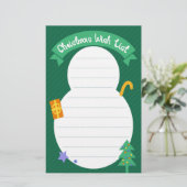 Weihnachtsfeiertag Briefpapier (Stehend Vorderseite)