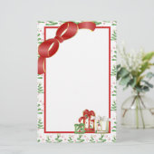 Weihnachtsfeiertag Briefpapier (Stehend Vorderseite)