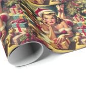 Weihnachtsfeiertag Button auf Geschenkpapier (Rolleneckpunkt)