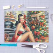 Weihnachtsfeiertag Button auf Seidenpapier (Handwerk)