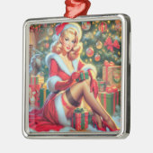 Weihnachtsfeiertag Button Up Ornament Aus Metall (Links)