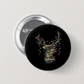 Weihnachtsfeiertag Camouflage Jagd Rentiere Hirsch Button (Vorne & Hinten)
