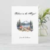 Weihnachtsfeiertag Camp Bergsee Feiertagskarte (Stehend Vorderseite)