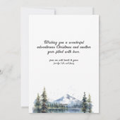 Weihnachtsfeiertag Camp Bergsee Feiertagskarte (Rückseite)