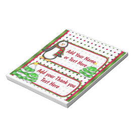 Weihnachtsfeiertag Candy Bar Wrappers Gastgeschenk Notizblock