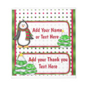 Weihnachtsfeiertag Candy Bar Wrappers Gastgeschenk Notizblock (Vorderseite)