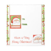 Weihnachtsfeiertag Candy Bar Wrappers Geschenk Fav Notizblock (Vorderseite)
