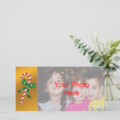 Weihnachtsfeiertag Candy Cane Fotokarte Vorlage (Stehend Vorderseite)