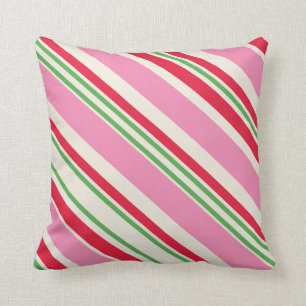 Weihnachtsfeiertag Candy Cane Retro Rosa Grün Kissen