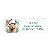 Weihnachtsfeiertag Capybara - Rücksendeadresse (Vorne)