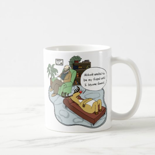Weihnachtsfeiertag Cartoon Rentiertherapie Kaffeetasse (Rechts)