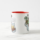 Weihnachtsfeiertag Cartoon - Rentiertherapie Zweifarbige Tasse (Mittel)