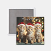 Weihnachtsfeiertag Cat Magnet (Vorderseite/Rückseite)