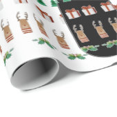 Weihnachtsfeiertag Champagne Flasche Geschenk Geschenkpapier (Rolleneckpunkt)