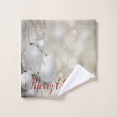 Weihnachtsfeiertag, Chic Weihnachtsbälle Badhandtuch Set (Waschlappen)