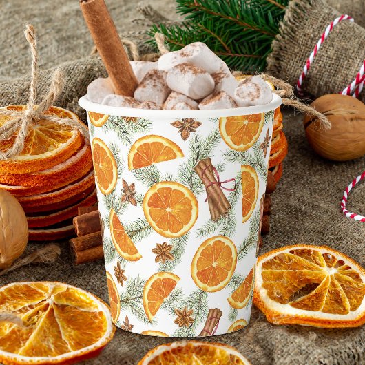 Weihnachtsfeiertag Citrus Gewürz Pappbecher