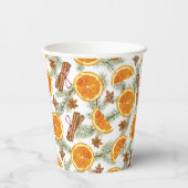 Weihnachtsfeiertag Citrus Gewürz Pappbecher (Rückseite)