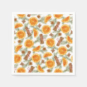 Weihnachtsfeiertag Citrus Gewürzmuster Serviette (Vorderseite)