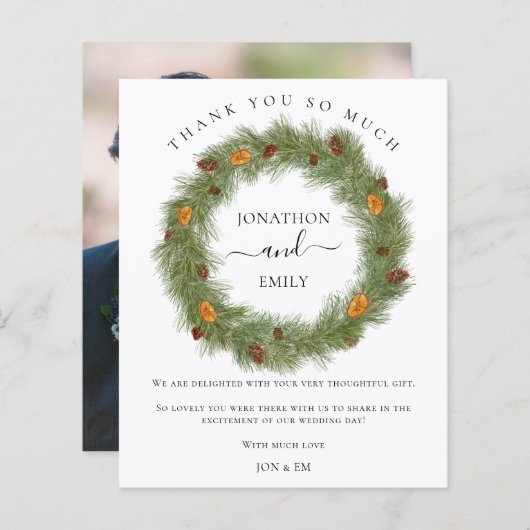 Weihnachtsfeiertag Citrus Hochzeit Vielen Dank (Vorne/Hinten)