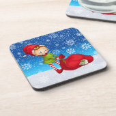 Weihnachtsfeiertag - Coaster Getränkeuntersetzer (Linke Seite)