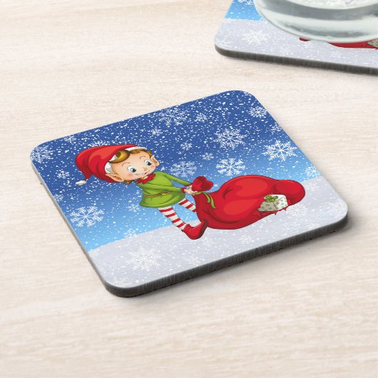 Weihnachtsfeiertag - Coaster Getränkeuntersetzer (Linke Seite)