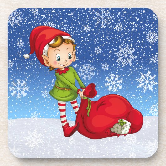 Weihnachtsfeiertag - Coaster Getränkeuntersetzer (Vorderseite)