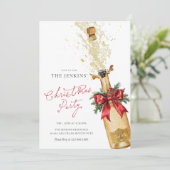 Weihnachtsfeiertag Cocktail Party Einladung (Stehend Vorderseite)