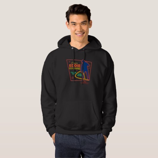 Weihnachtsfeiertag | Cousin Eddie Neon Sign Hoodie (Vorne ganz)