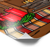 Weihnachtsfeiertag | Cowboy Boot-Strumpf Fotodruck (Ecke)