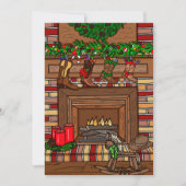 Weihnachtsfeiertag | Cowboy Boot-Strumpf Karte (Vorderseite)