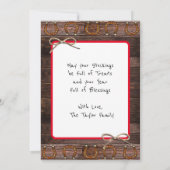 Weihnachtsfeiertag | Cowboy Boot-Strumpf Karte (Rückseite)