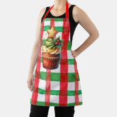 Weihnachtsfeiertag Cupcake Schürze (rot und grün) (InSitu)
