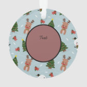 Weihnachtsfeiertag Custom Dog Foto Ornament (Rückseite)