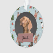 Weihnachtsfeiertag Custom Dog Foto Ornament (Vorderseite)