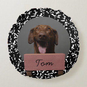 Weihnachtsfeiertag Custom Dog Rundes Kissen