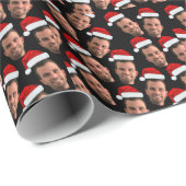 Weihnachtsfeiertag Custom Face Einzigartiges Foto Geschenkpapier (Rolleneckpunkt)