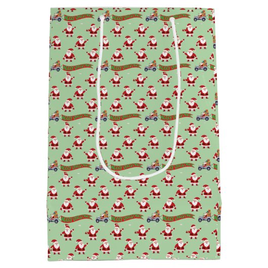 Weihnachtsfeiertag Custom Mittlere Geschenktüte (Rückseite)