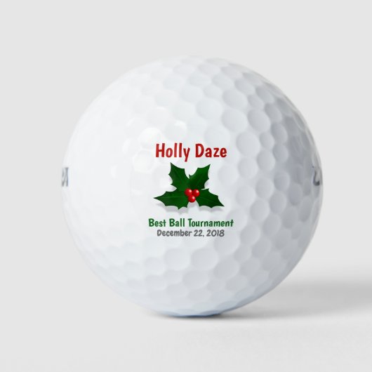 Weihnachtsfeiertag Custom Turnament Golfball (Vorderseite)
