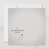 Weihnachtsfeiertag Dalmatiner Hunde Muster Gruß (Rückseite)