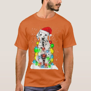 Weihnachtsfeiertag Dalmatiner Pajama Dog Xmas Ma T-Shirt