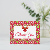 Weihnachtsfeiertag Danke Post Card Postkarte (Stehend Vorderseite)