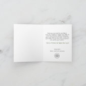 Weihnachtsfeiertag Dankeskarte (Innenseite)