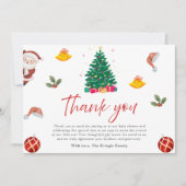 Weihnachtsfeiertag Dankeskarte (Vorderseite)