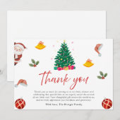 Weihnachtsfeiertag Dankeskarte (Vorne/Hinten)