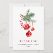 Weihnachtsfeiertag Dankeskarte (Vorderseite)